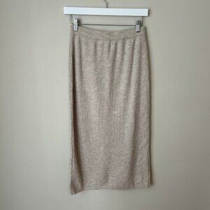 Rodier Kasha De Rodier Oatmeal Beige Wool Blend Midi Skirt Women’s Size Medium
